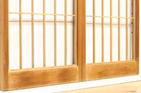 鋭い眼光の鷹が威厳を放つ木地色の欄間・書院セット EZ2397 在庫3枚一組