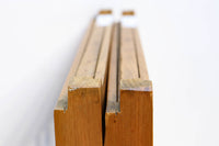 鋭い眼光の鷹が威厳を放つ木地色の欄間・書院セット EZ2397 在庫3枚一組