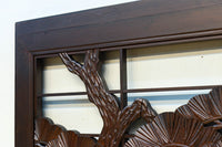 松と鷹の絢爛な絵柄が重厚感を与える欄間・書院セット EZ2399 在庫3枚一組