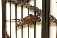 松と鷹の絢爛な絵柄が重厚感を与える欄間・書院セット EZ2399 在庫3枚一組