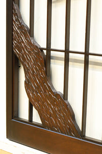 松と鷹の絢爛な絵柄が重厚感を与える欄間・書院セット EZ2399 在庫3枚一組