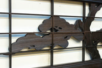 松と鷹の絢爛な絵柄が重厚感を与える欄間・書院セット EZ2399 在庫3枚一組