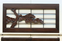 松と鷹の絢爛な絵柄が重厚感を与える欄間・書院セット EZ2399 在庫3枚一組