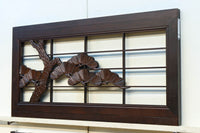 松と鷹の絢爛な絵柄が重厚感を与える欄間・書院セット EZ2399 在庫3枚一組