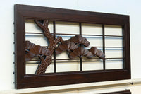 松と鷹の絢爛な絵柄が重厚感を与える欄間・書院セット EZ2399 在庫3枚一組