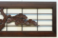 松と鷹の絢爛な絵柄が重厚感を与える欄間・書院セット EZ2399 在庫3枚一組