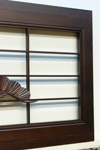 松と鷹の絢爛な絵柄が重厚感を与える欄間・書院セット EZ2399 在庫3枚一組