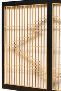 大型サイズ!! 松皮菱模様が大きく施された凛々しい大型書院セット EZ2400 在庫2枚一組