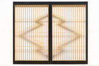 大型サイズ!! 松皮菱模様が大きく施された凛々しい大型書院セット EZ2400 在庫2枚一組