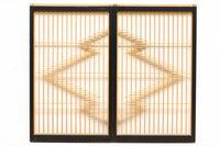 大型サイズ!! 松皮菱模様が大きく施された凛々しい大型書院セット EZ2400 在庫2枚一組