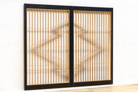 大型サイズ!! 松皮菱模様が大きく施された凛々しい大型書院セット EZ2400 在庫2枚一組