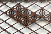 幅1265ミリ 可憐な和柄の幾何学装飾で趣きのある中型欄間 EZ2432 在庫1枚