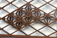 幅1265ミリ 可憐な和柄の幾何学装飾で趣きのある中型欄間 EZ2432 在庫1枚