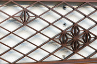 幅1265ミリ 可憐な和柄の幾何学装飾で趣きのある中型欄間 EZ2432 在庫1枚