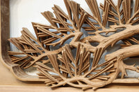 松竹梅を描いた見事な深彫り井波彫刻欄間 EZ2473ab 在庫(a:1 b:0)枚