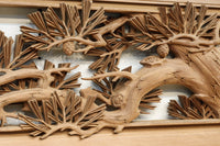 松竹梅を描いた見事な深彫り井波彫刻欄間 EZ2473ab 在庫(a:1 b:0)枚