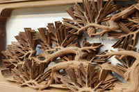 松竹梅を描いた見事な深彫り井波彫刻欄間 EZ2473ab 在庫(a:1 b:0)枚