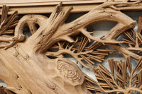 松竹梅を描いた見事な深彫り井波彫刻欄間 EZ2473ab 在庫(a:1 b:0)枚