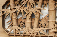 松竹梅を描いた見事な深彫り井波彫刻欄間 EZ2473ab 在庫(a:1 b:0)枚