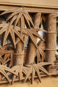 松竹梅を描いた見事な深彫り井波彫刻欄間 EZ2473ab 在庫(a:1 b:0)枚