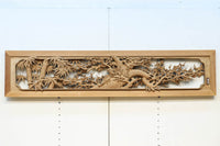 松竹梅を描いた見事な深彫り井波彫刻欄間 EZ2473ab 在庫(a:1 b:0)枚