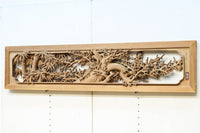 松竹梅を描いた見事な深彫り井波彫刻欄間 EZ2473ab 在庫(a:1 b:0)枚