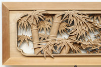 松竹梅を描いた見事な深彫り井波彫刻欄間 EZ2473ab 在庫(a:1 b:0)枚