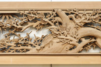 松竹梅を描いた見事な深彫り井波彫刻欄間 EZ2473ab 在庫(a:1 b:0)枚