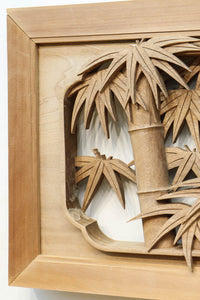 松竹梅を描いた見事な深彫り井波彫刻欄間 EZ2473ab 在庫(a:1 b:0)枚