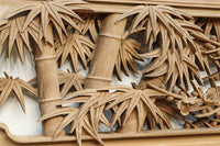 松竹梅を描いた見事な深彫り井波彫刻欄間 EZ2473ab 在庫(a:1 b:0)枚