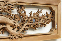 松竹梅を描いた見事な深彫り井波彫刻欄間 EZ2473ab 在庫(a:1 b:0)枚