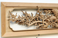 松竹梅を描いた見事な深彫り井波彫刻欄間 EZ2473ab 在庫(a:1 b:0)枚