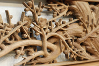 松竹梅を描いた見事な深彫り井波彫刻欄間 EZ2473ab 在庫(a:1 b:0)枚