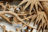 松竹梅を描いた見事な深彫り井波彫刻欄間 EZ2473ab 在庫(a:1 b:0)枚