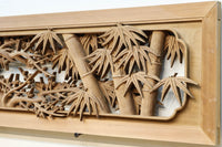 松竹梅を描いた見事な深彫り井波彫刻欄間 EZ2473ab 在庫(a:1 b:0)枚