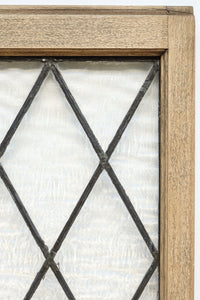 小さなステンドグラスが可愛らしいレトロモダンなガラス窓 EZ2484 在庫1セット