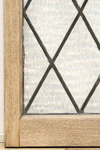 小さなステンドグラスが可愛らしいレトロモダンなガラス窓 EZ2484 在庫1セット