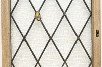 小さなステンドグラスが可愛らしいレトロモダンなガラス窓 EZ2484 在庫1セット