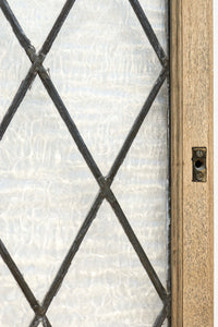 小さなステンドグラスが可愛らしいレトロモダンなガラス窓 EZ2484 在庫1セット