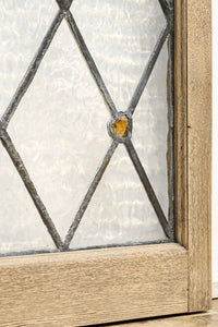 小さなステンドグラスが可愛らしいレトロモダンなガラス窓 EZ2484 在庫1セット