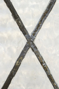 小さなステンドグラスが可愛らしいレトロモダンなガラス窓 EZ2484 在庫1セット