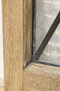 小さなステンドグラスが可愛らしいレトロモダンなガラス窓 EZ2484 在庫1セット