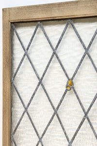 小さなステンドグラスが可愛らしいレトロモダンなガラス窓 EZ2484 在庫1セット