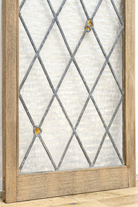 小さなステンドグラスが可愛らしいレトロモダンなガラス窓 EZ2484 在庫1セット