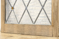 小さなステンドグラスが可愛らしいレトロモダンなガラス窓 EZ2484 在庫1セット