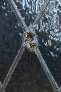 小さなステンドグラスが可愛らしいレトロモダンなガラス窓 EZ2484 在庫1セット