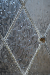 小さなステンドグラスが可愛らしいレトロモダンなガラス窓 EZ2484 在庫1セット