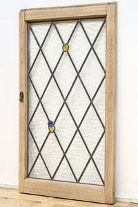 小さなステンドグラスが可愛らしいレトロモダンなガラス窓 EZ2484 在庫1セット