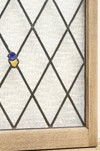 小さなステンドグラスが可愛らしいレトロモダンなガラス窓 EZ2484 在庫1セット