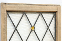 小さなステンドグラスが可愛らしいレトロモダンなガラス窓 EZ2484 在庫1セット